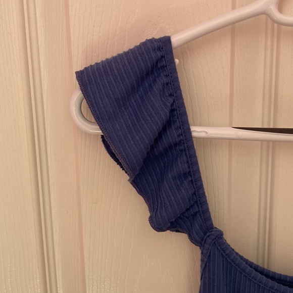 NWT Caution to the Wind Blue Ribbed Jumpsuit - Picture 3 of 7